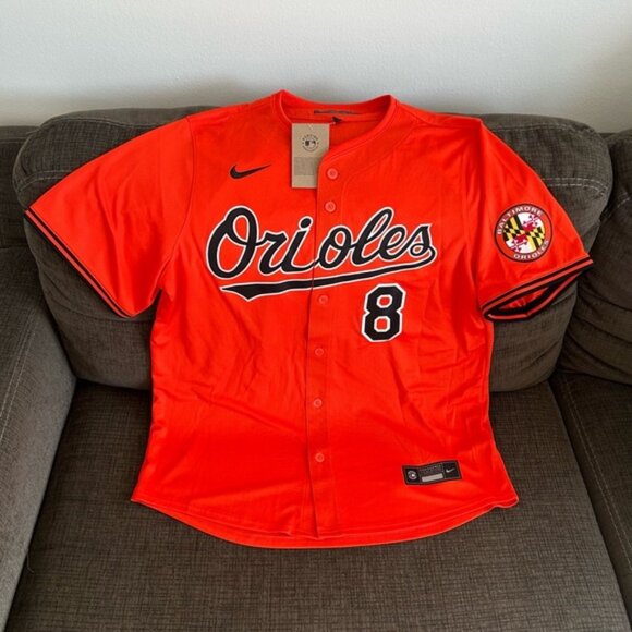 Nike Authentic Baltimore Orioles Cal Ripken Jr Baseball Orange Jersey - Picture 1 of 6